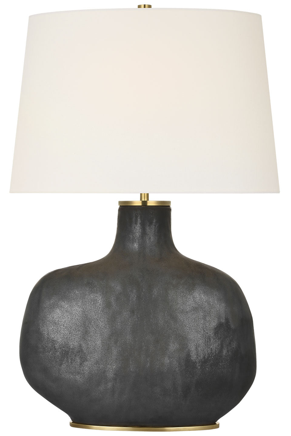 Visual Comfort Signature Beton Small Table Lamp in Stained Black Metallic