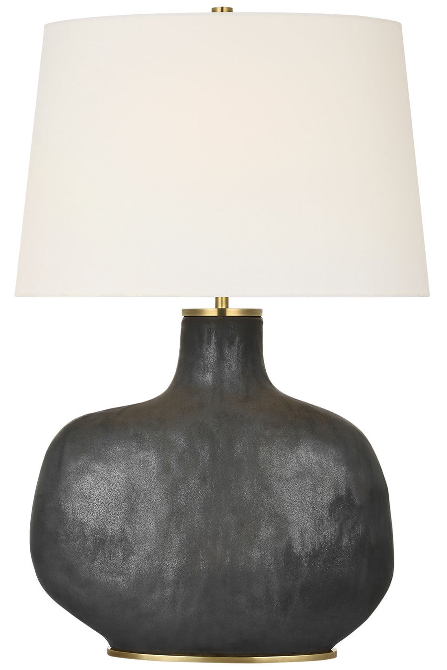 Visual Comfort Signature Beton Small Table Lamp in Stained Black Metallic