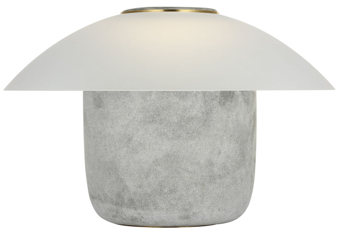 Visual Comfort Signature Blique Rechargable Table Lamp in Moonwhite