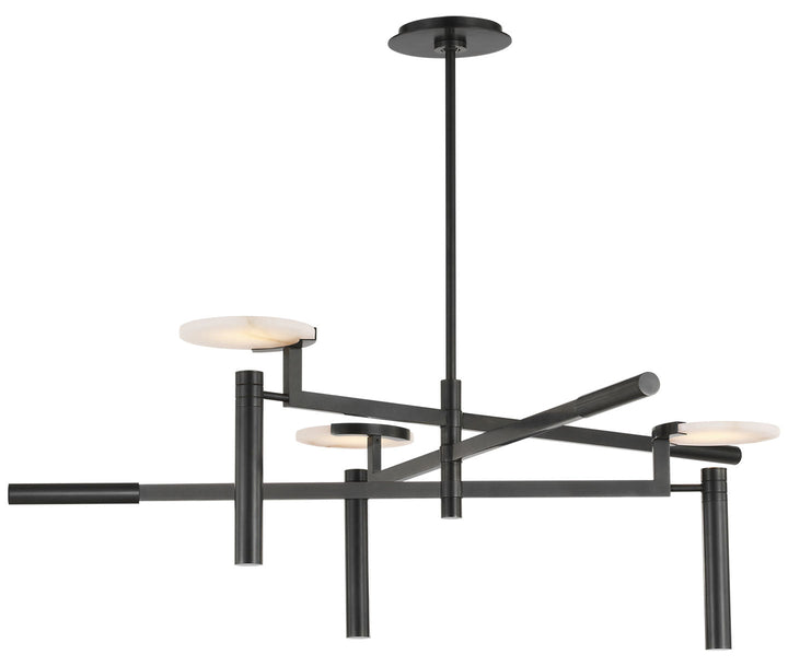 Visual Comfort Signature Melange Floating Disc Chandelier in Bronze