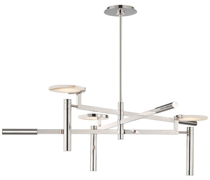 Visual Comfort Signature Melange Floating Disc Chandelier in Polished Nickel