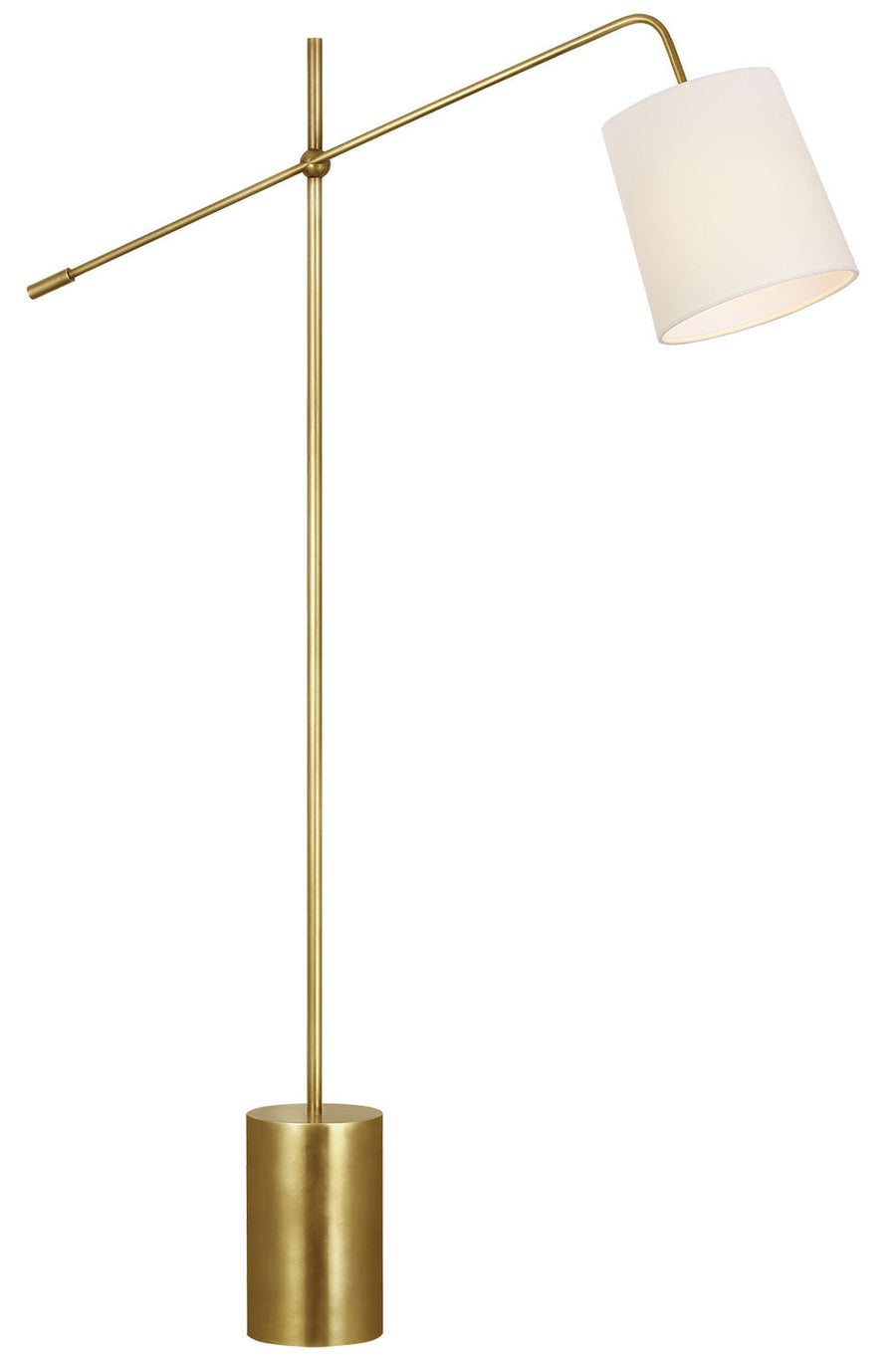 Visual Comfort Signature Frederick Pivoting Floor Lamp in Hand-Rubbed Antique Brass