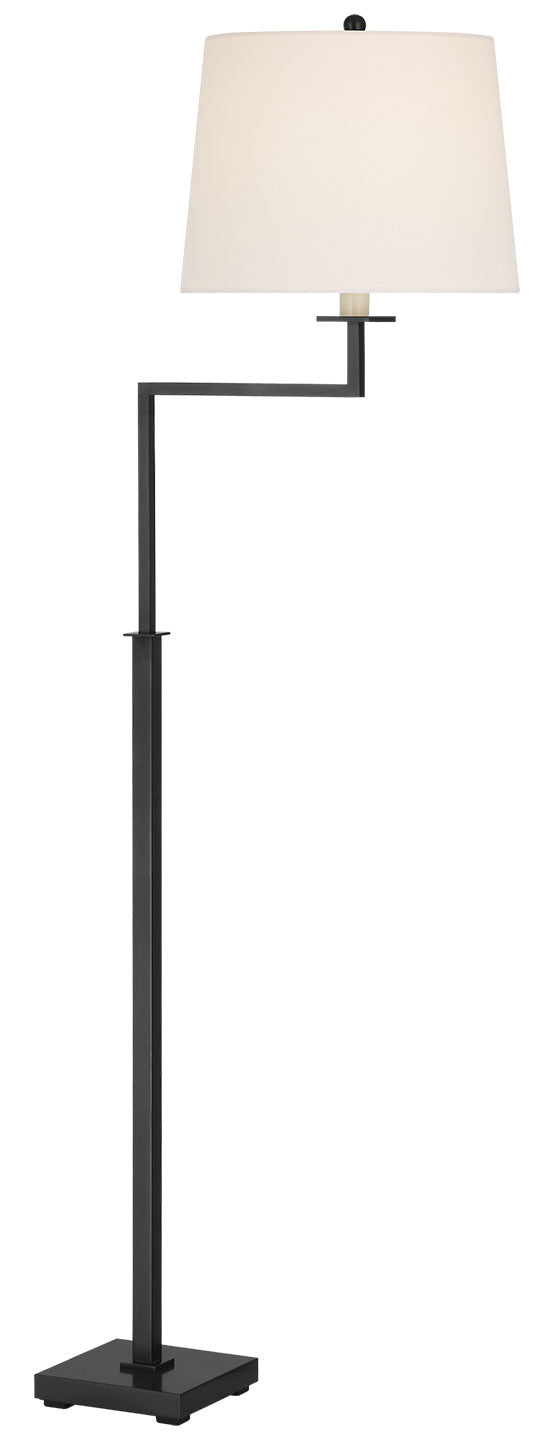 Visual Comfort Signature Greer Adjustable Bridge Floor Lamp in Bronze
