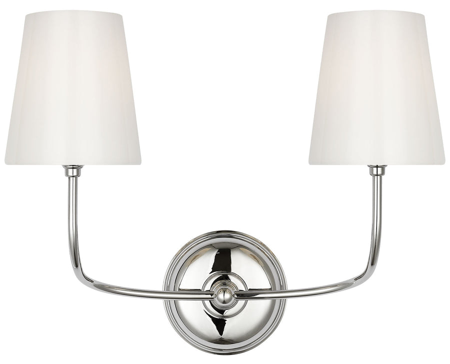 Visual Comfort Signature Vendome Glass Bathroom Vanity Light in Polished Nickel