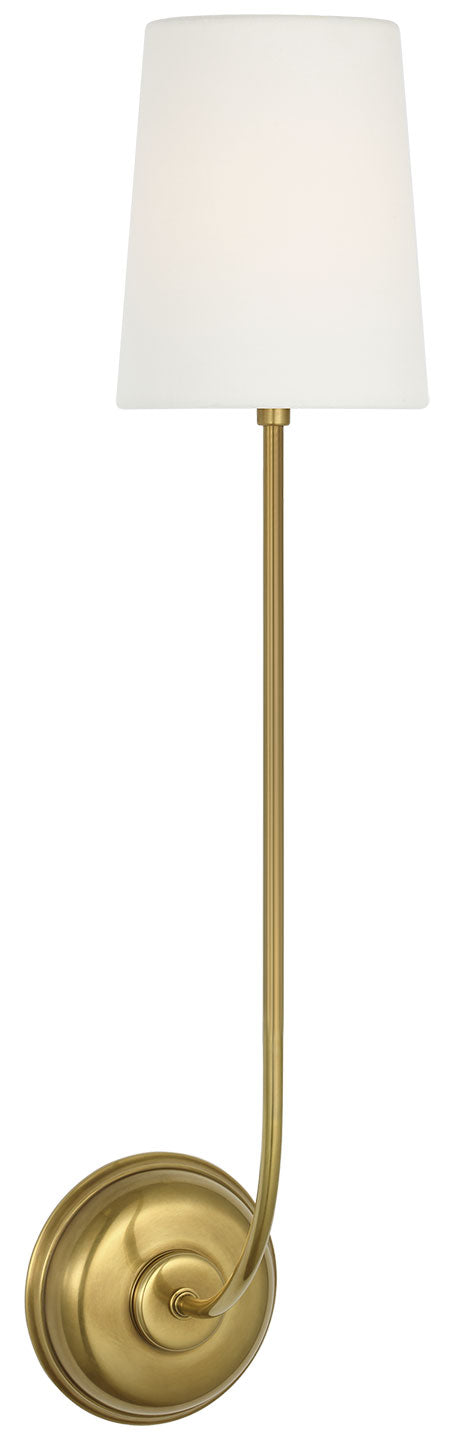 Visual Comfort Signature Vendome Tall Cordless Wall Sconce in Hand-Rubbed Antique Brass