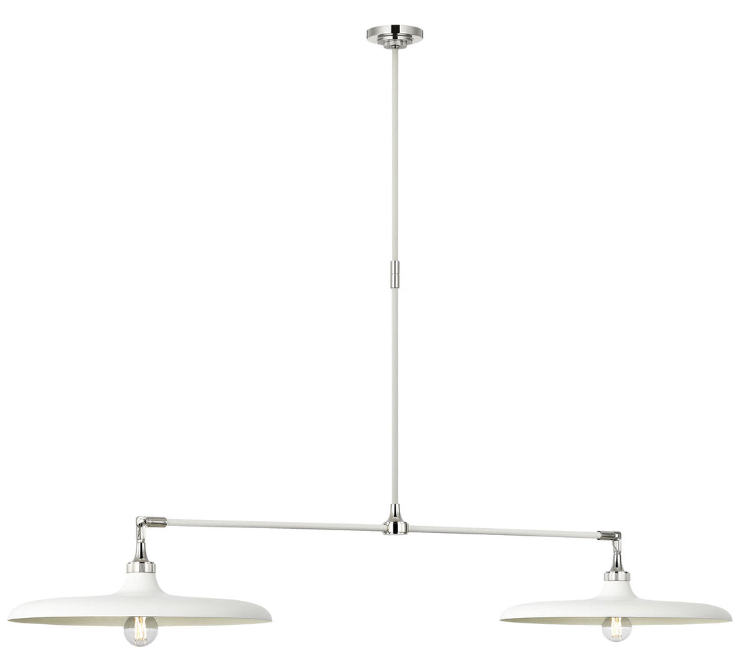 Visual Comfort Signature Piatto Linear Pendant in Polished Nickel