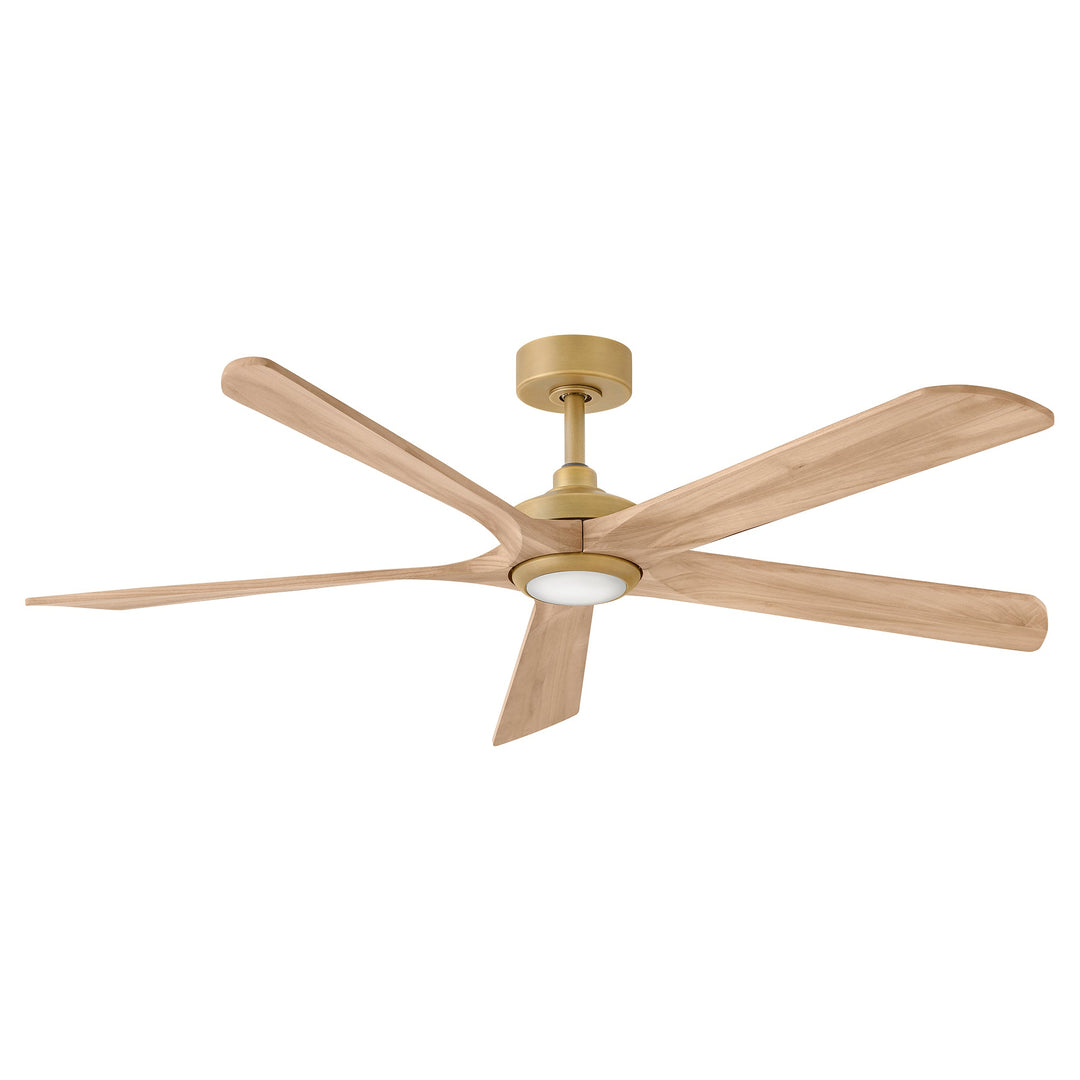 Hinkley Layton Smart Fan with Light in Heritage Brass