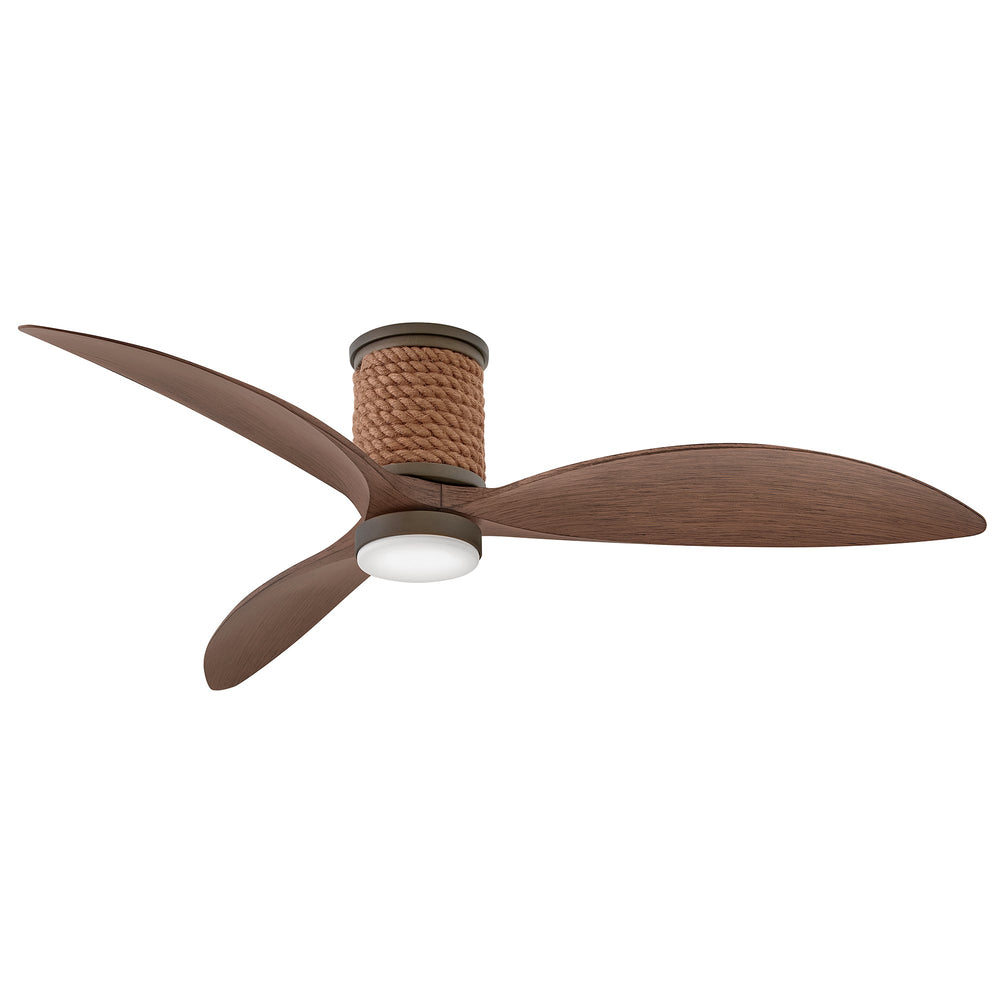 Hinkley Marin Smart Flush Ceiling Fan with Light in Metallic Matte Bronze