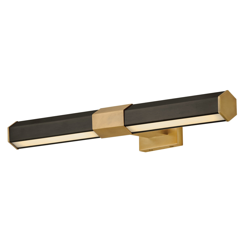 Hinkley Facet Adjustable Picture Light in Heritage Brass / Black