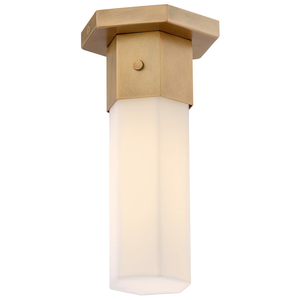 Hinkley Facet Semi Flush Ceiling Light in Heritage Brass