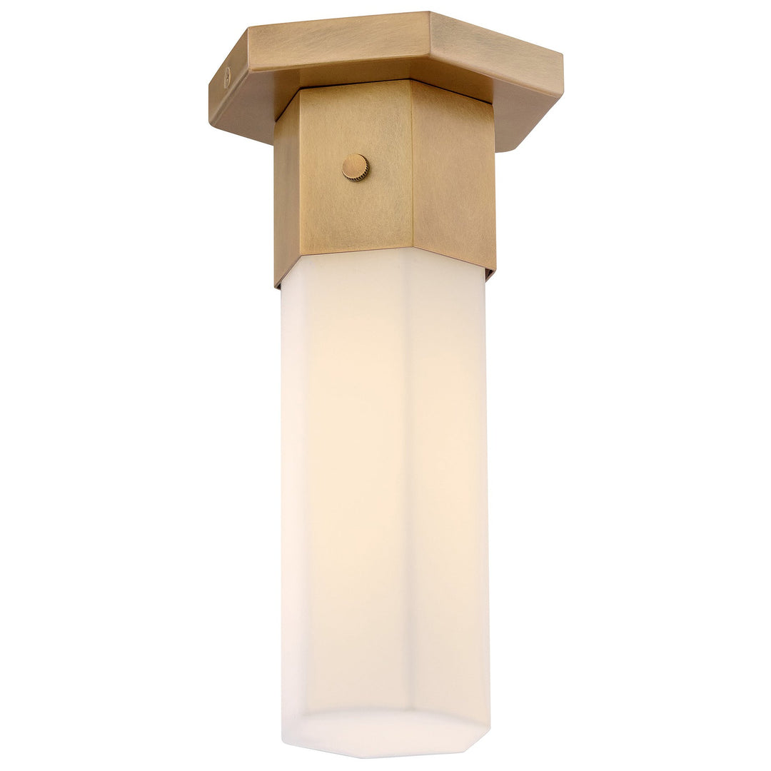 Hinkley Facet Semi Flush Ceiling Light in Heritage Brass