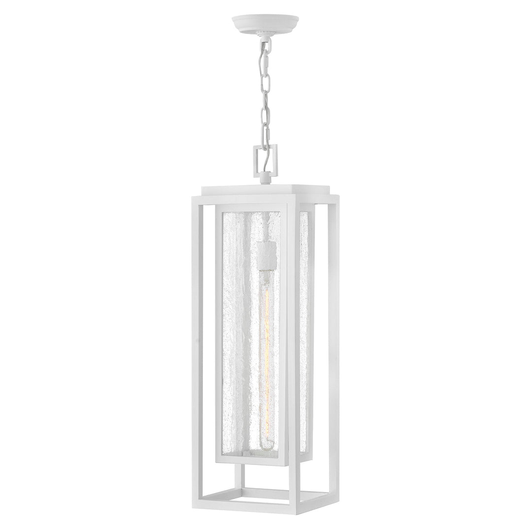 Hinkley Republic 120V Tall Outdoor Pendant in Textured White