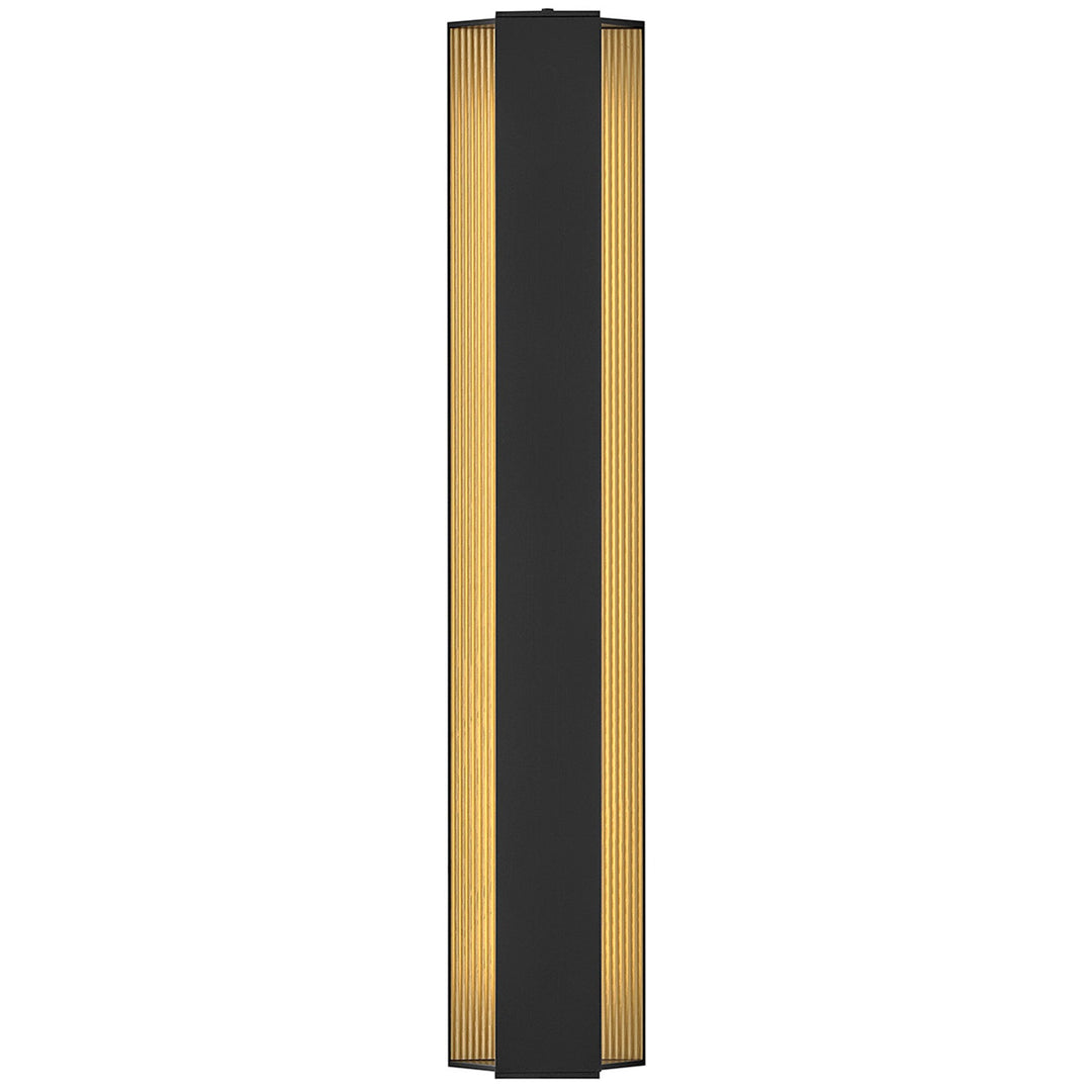 Hinkley Strata Outdoor Wall Light in Black / Gold Leaf (view 2)