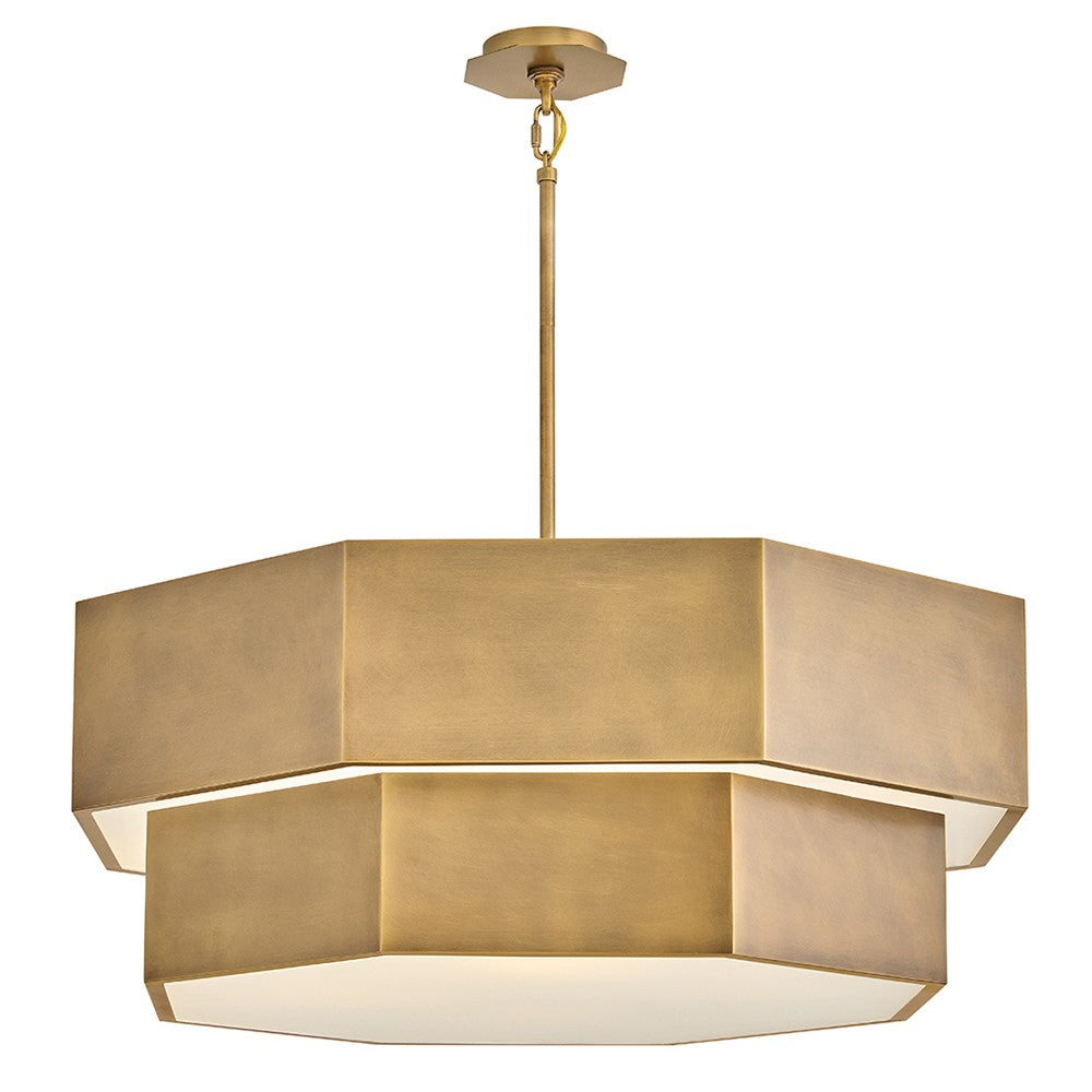 Hinkley - 46995HB - LED Chandelier - Facet - Heritage Brass