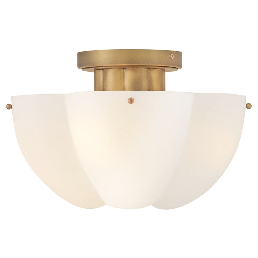 Hinkley - 47583HB - LED Semi-Flush Mount - Becca - Heritage Brass
