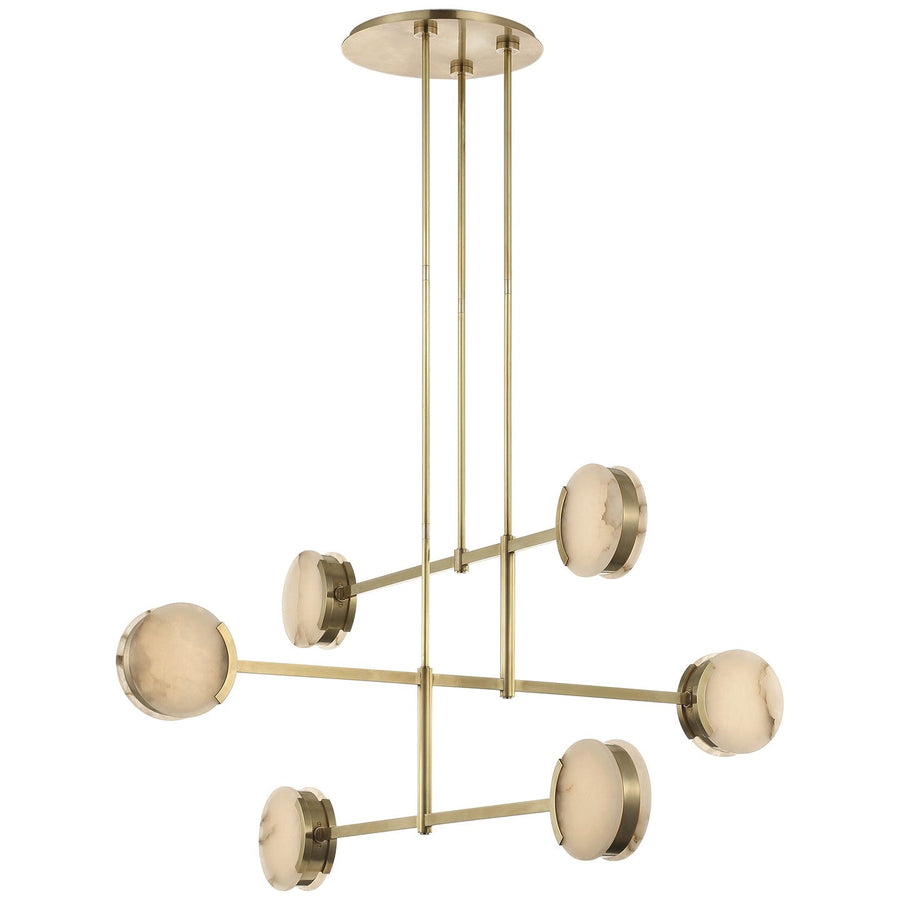 Visual Comfort Signature - KW 5609AB-ALB - LED Chandelier - Melange - Antique-Burnished Brass