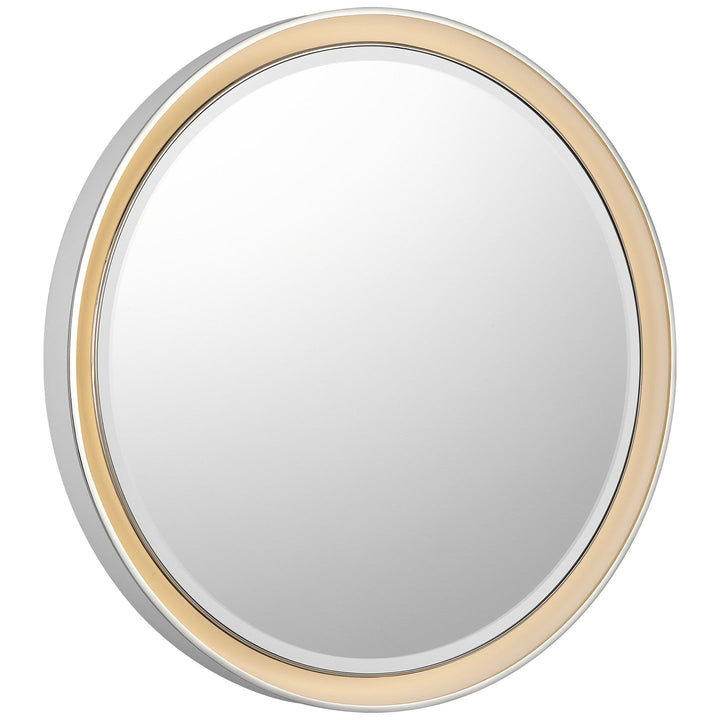 Visual Comfort Signature - TOB 2961WHT/PN - LED Mirror - Tricia - Matte White and Polished Nickel