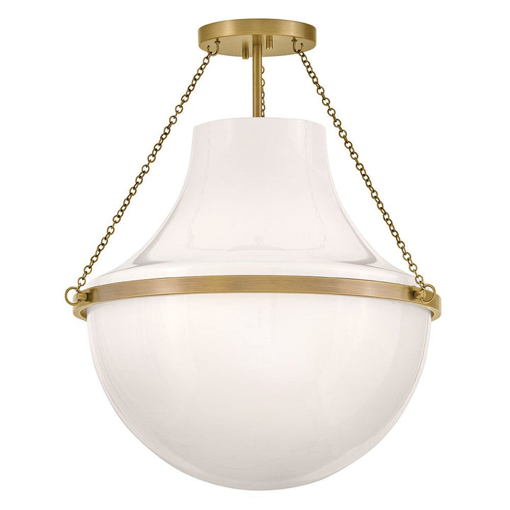 Hinkley - 46893HB - LED Semi-Flush Mount - Collins - Heritage Brass