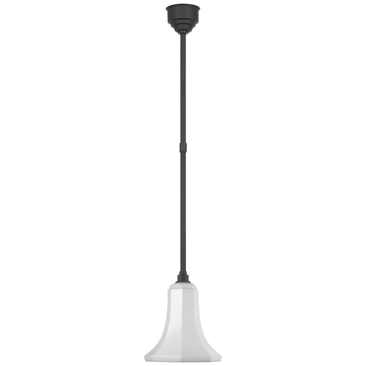 Visual Comfort Signature - TOB 5816MBK-WHT - LED Pendant - Academy Barn Light - Matte Black