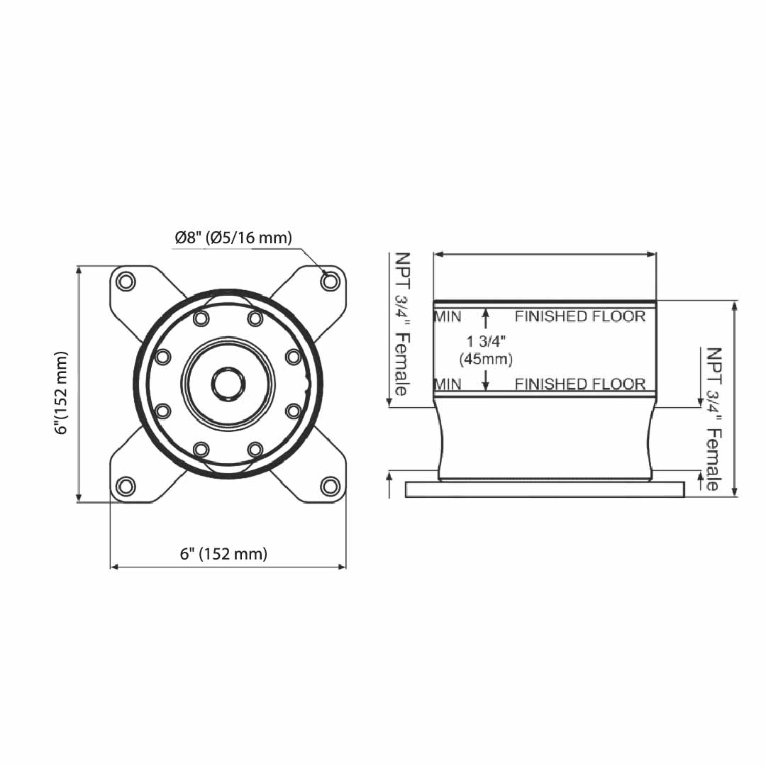Franz Viegener Freestanding Tub Filler Rough Valve