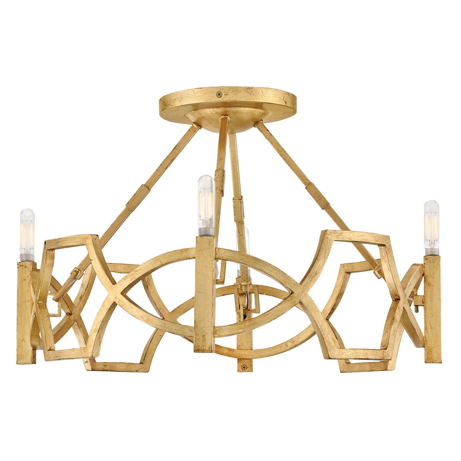 Hinkley - 45783DA - LED Semi-Flush Mount - Leona - Distressed Brass