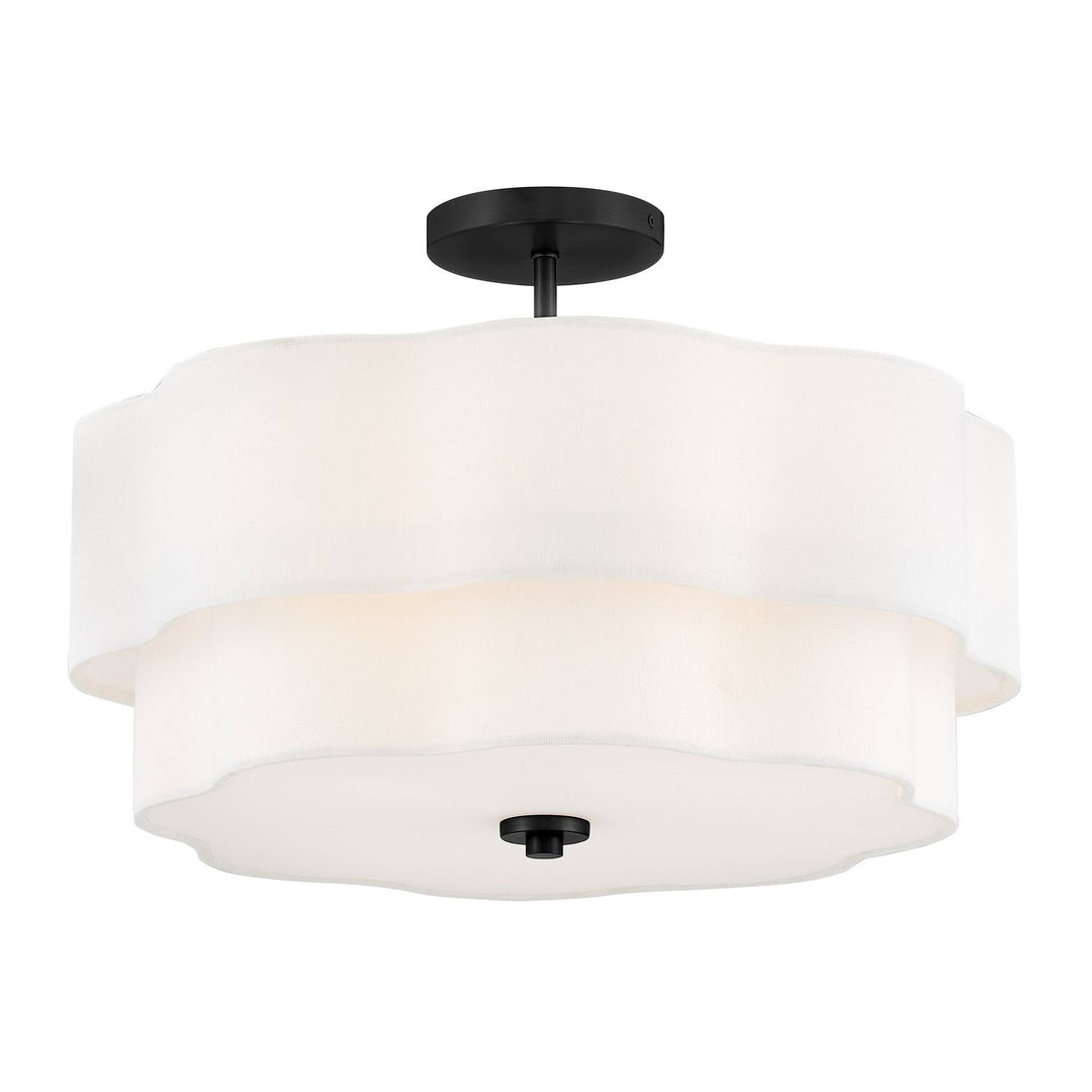 Hinkley - 47733BK - LED Semi-Flush Mount - Gwen - Black