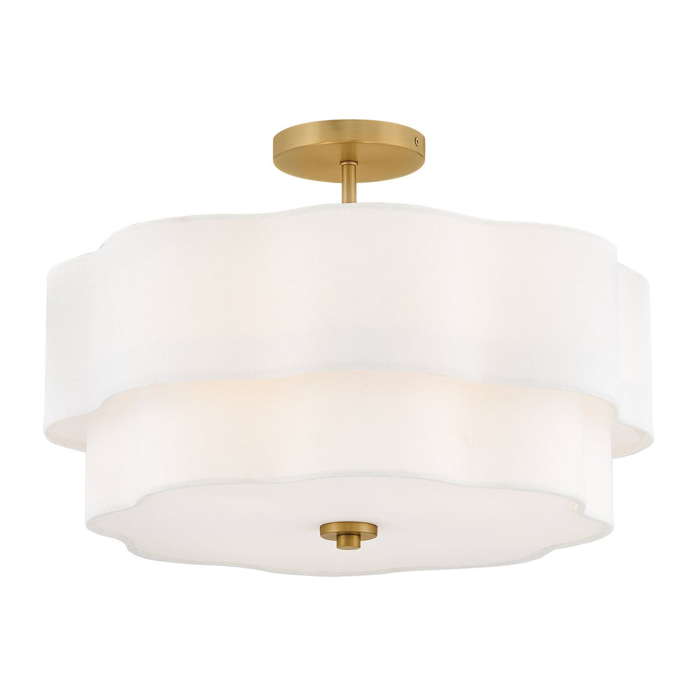 Hinkley - 47733LCB - LED Semi-Flush Mount - Gwen - Lacquered Brass