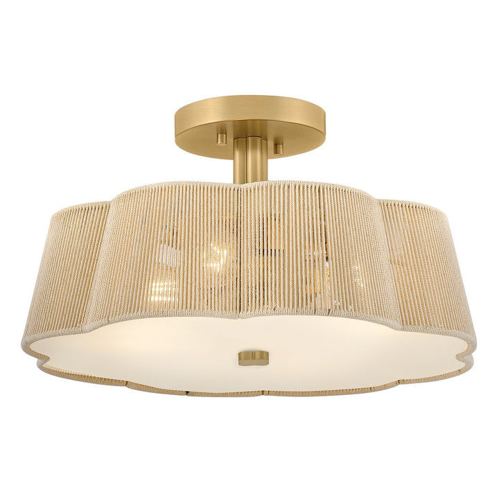 Hinkley - 48583LCB - LED Semi-Flush Mount - Sasha - Lacquered Brass