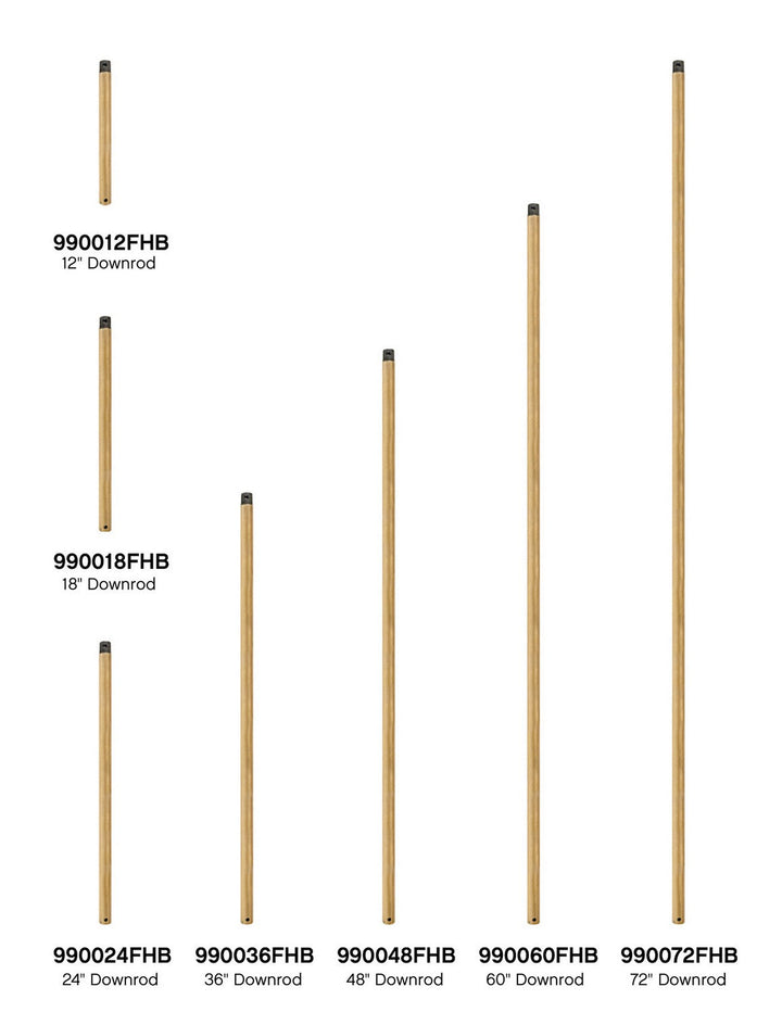 Hinkley Fan Downrod in Heritage Brass (view 3)