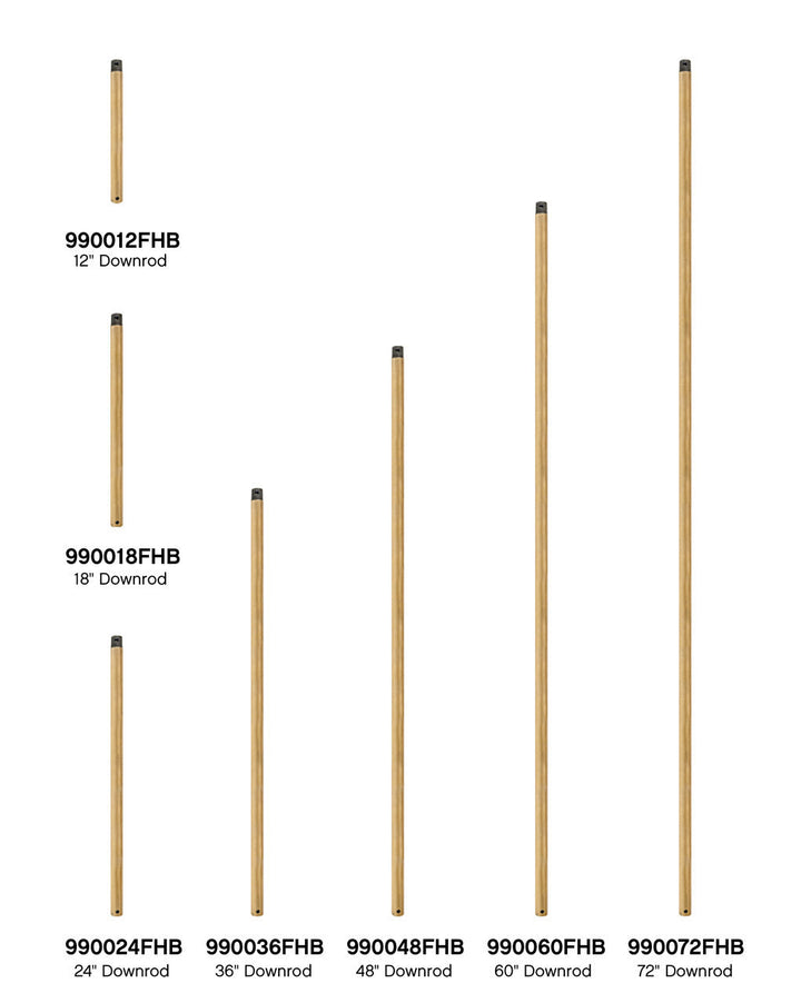 Hinkley Fan Downrod in Heritage Brass (view 4)