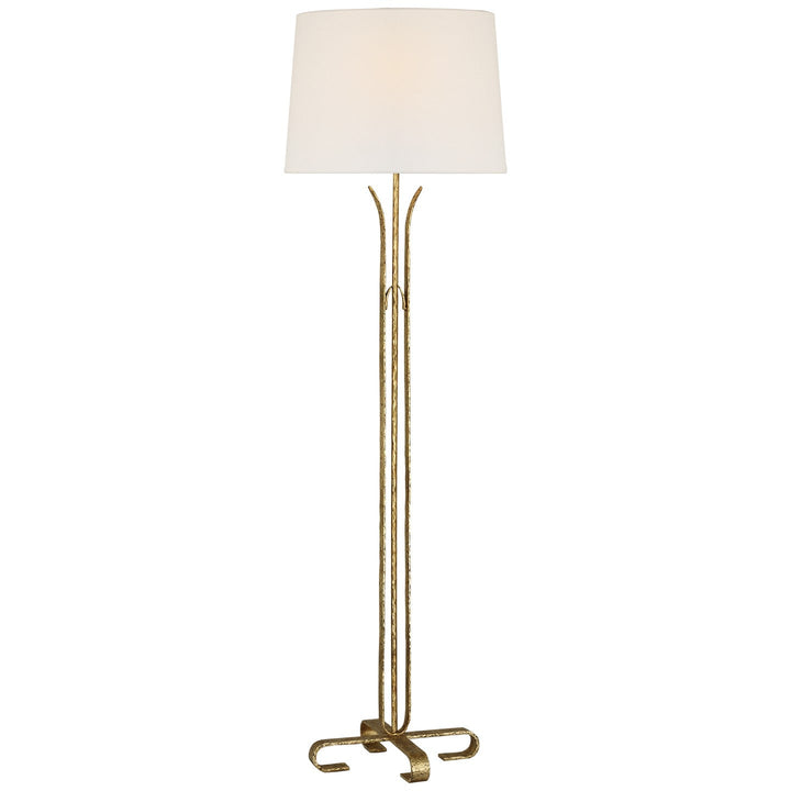 Visual Comfort Signature Olivette Floor Lamp in Gilded Iron