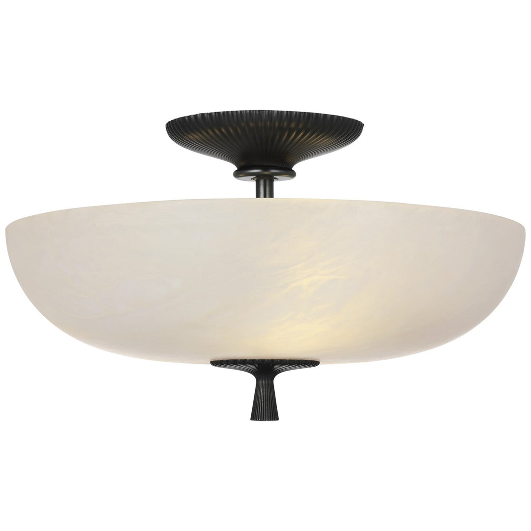 Visual Comfort Signature Pascal Semi Flush Ceiling Light in Bronze