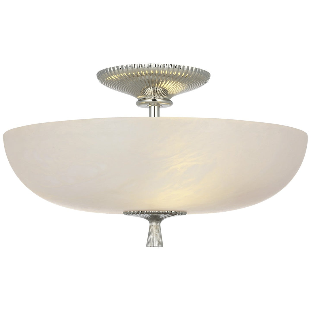 Visual Comfort Signature Pascal Semi Flush Ceiling Light in Polished Nickel