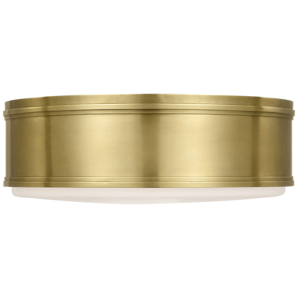 Visual Comfort Signature Marden Ceiling Flush Light in Antique-Burnished Brass