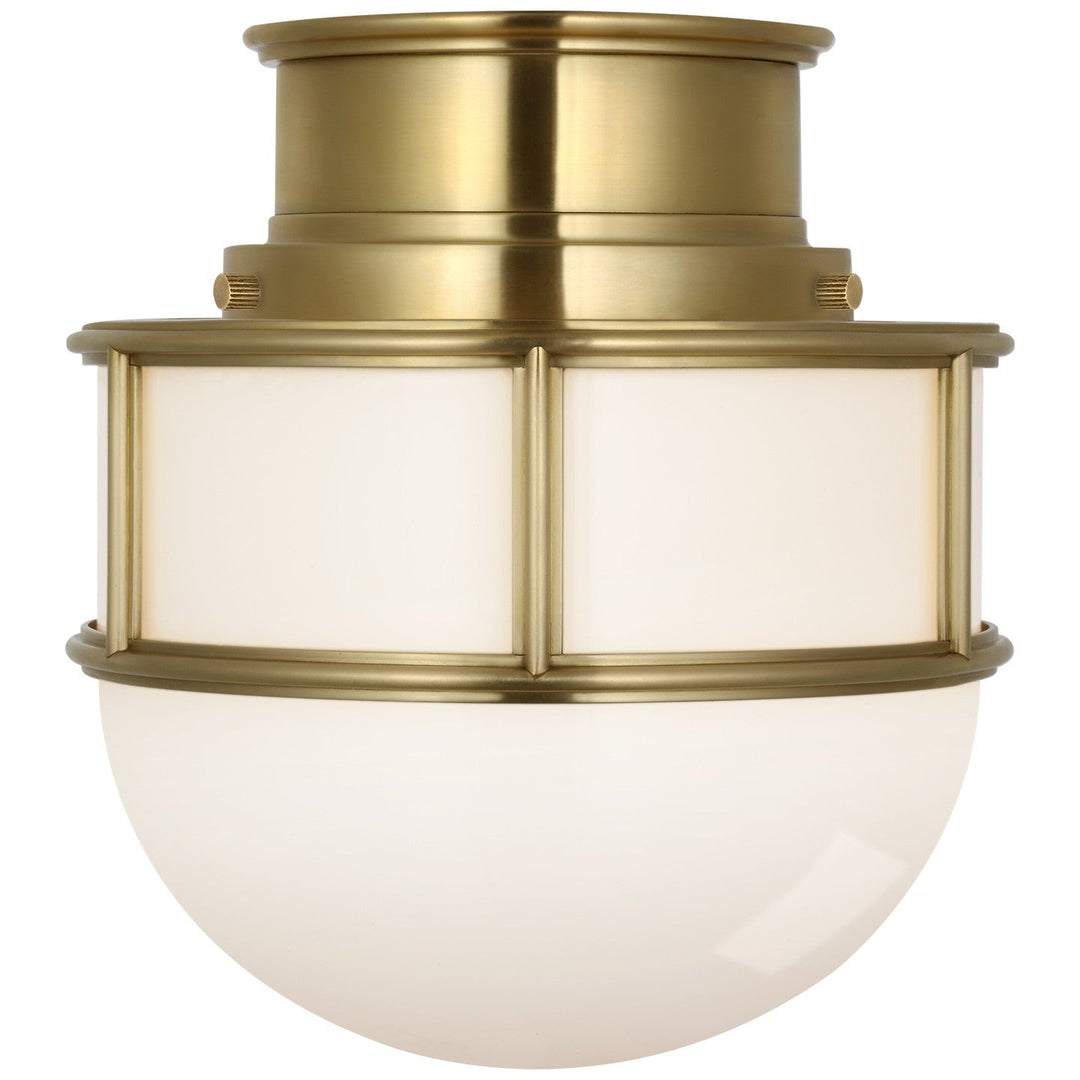 Visual Comfort Signature Martil Ceiling Flush Light in Antique-Burnished Brass
