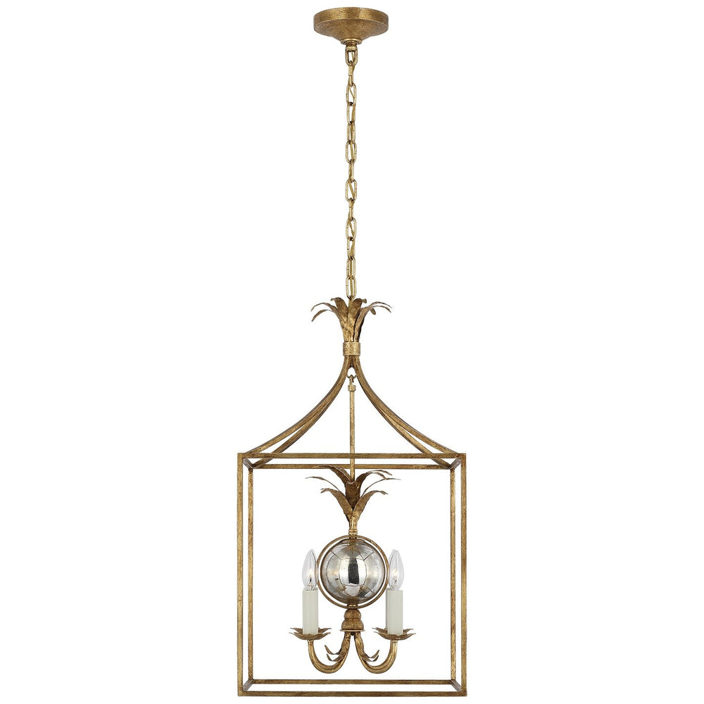 Visual Comfort Signature Gramercy Decorative Lantern Pendant in Gilded Iron