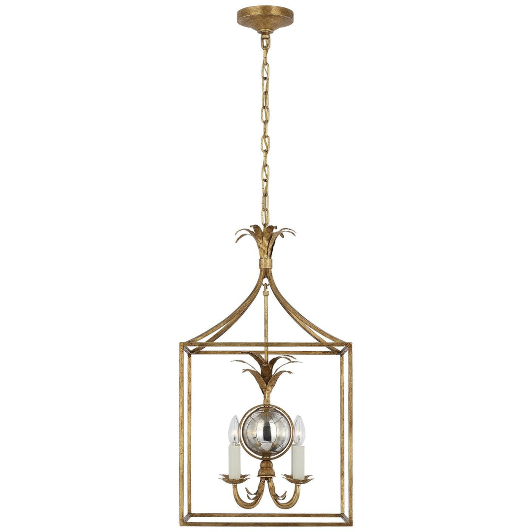 Visual Comfort Signature Gramercy Decorative Lantern Pendant in Gilded Iron