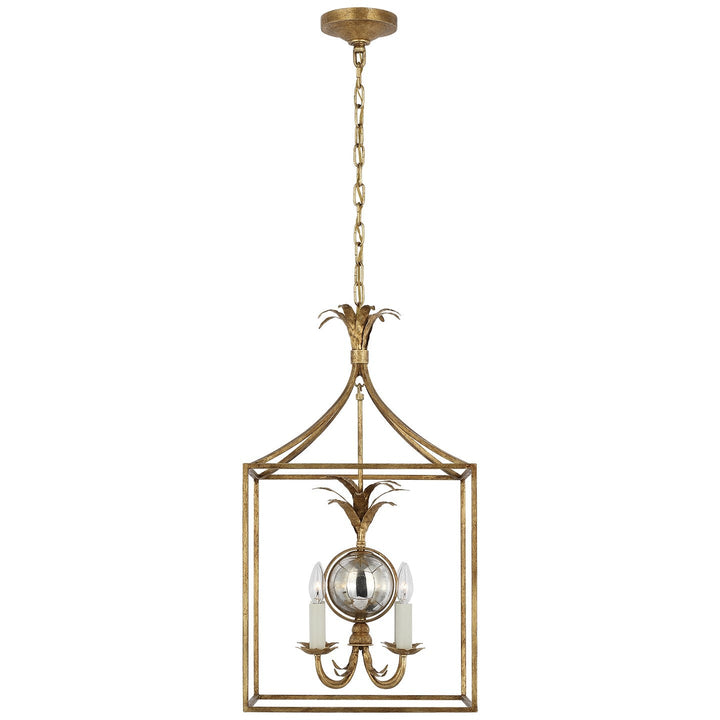 Visual Comfort Signature Gramercy Decorative Lantern Pendant in Gilded Iron