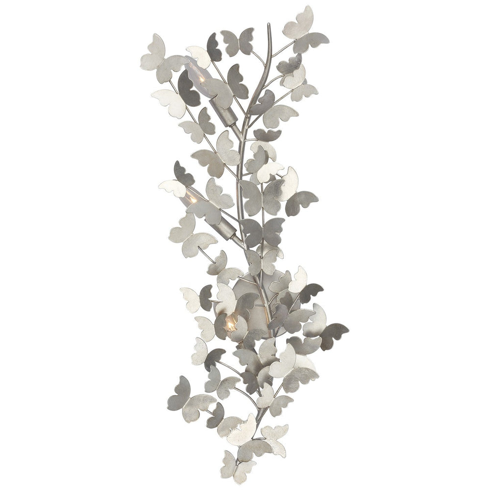 Visual Comfort Signature Farfalle Right Wall Sconce in Burnished Silver Leaf