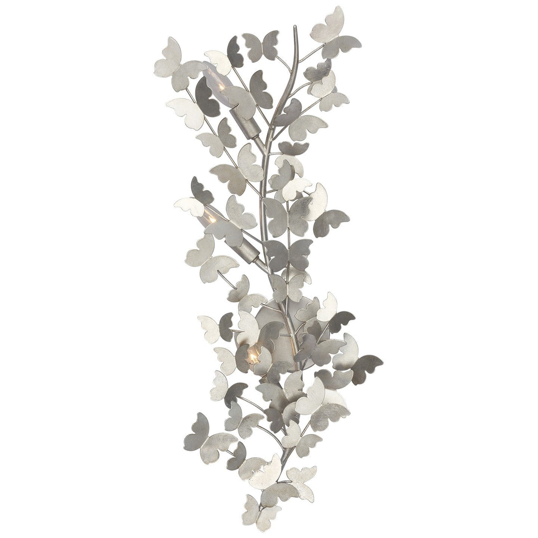 Visual Comfort Signature Farfalle Right Wall Sconce in Burnished Silver Leaf