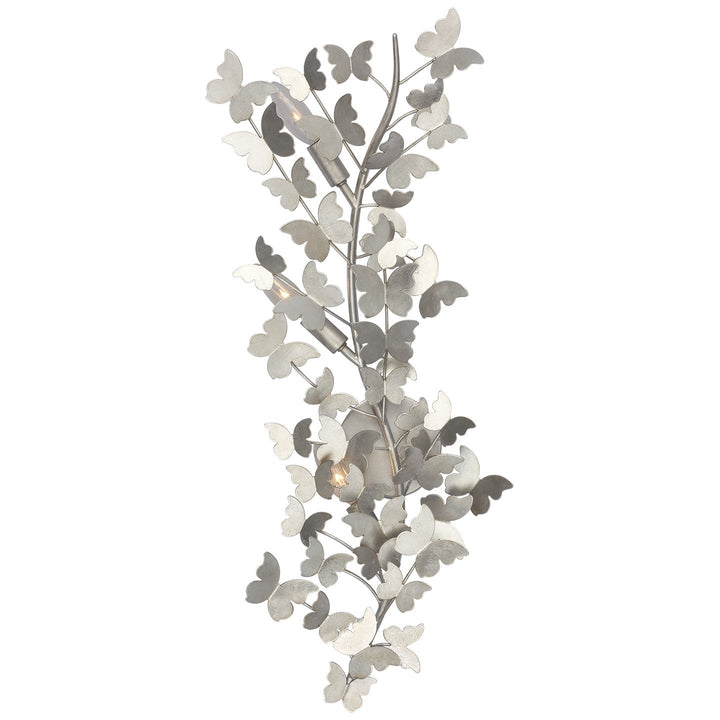 Visual Comfort Signature Farfalle Right Wall Sconce in Burnished Silver Leaf