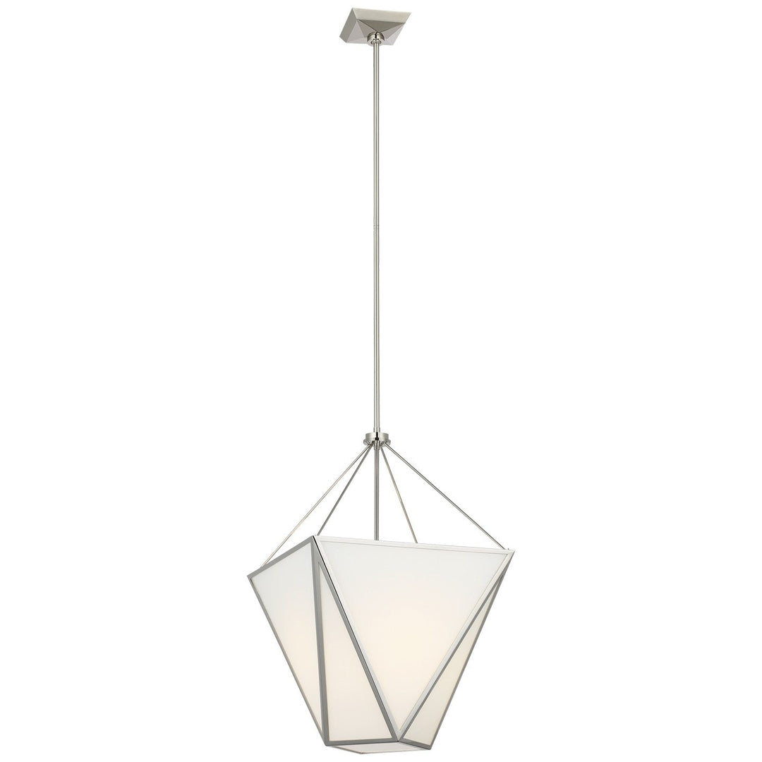 Visual Comfort Signature Lorino Tapered Pendant in Polished Nickel