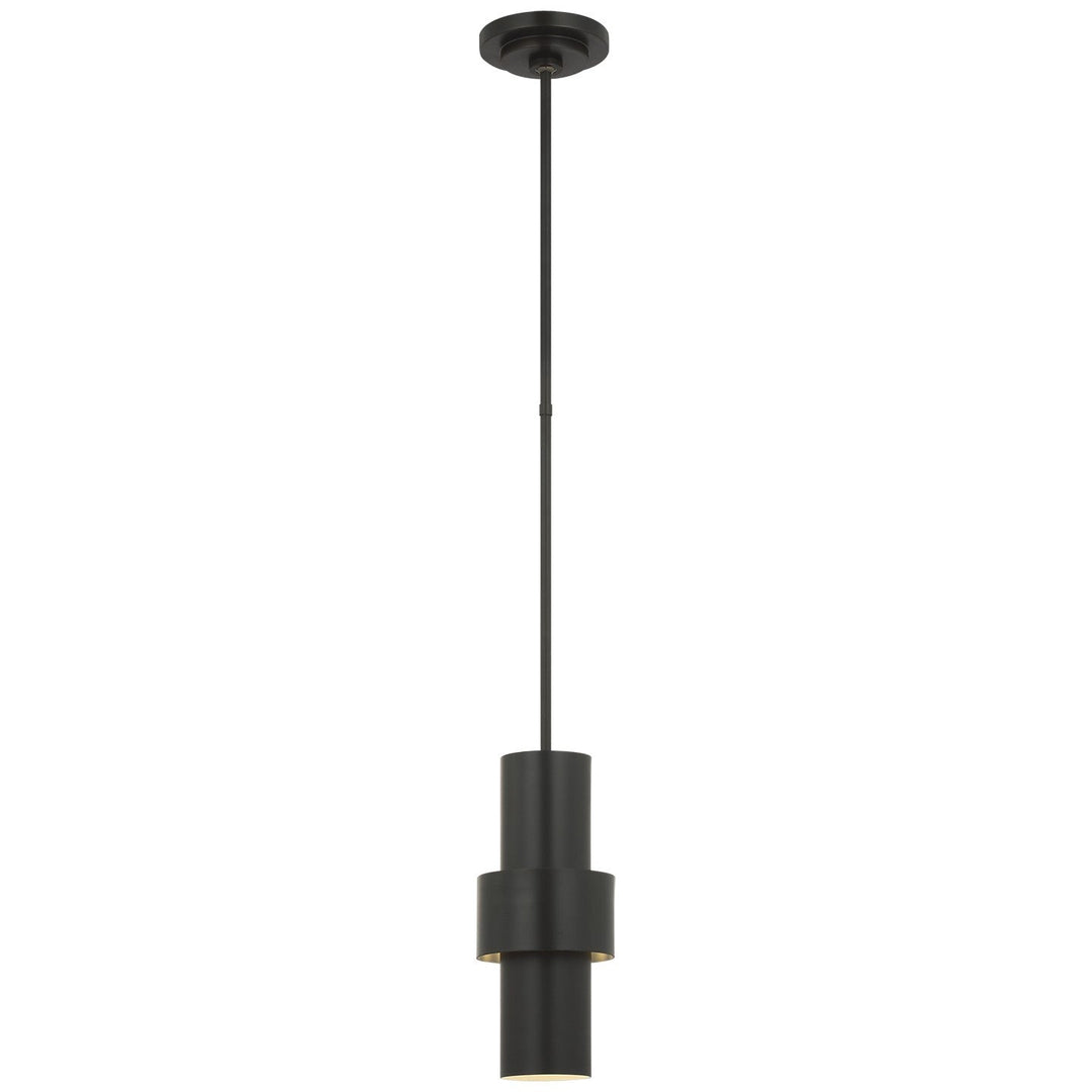 Visual Comfort Signature Chalmette Mini Pendant in Aged Iron
