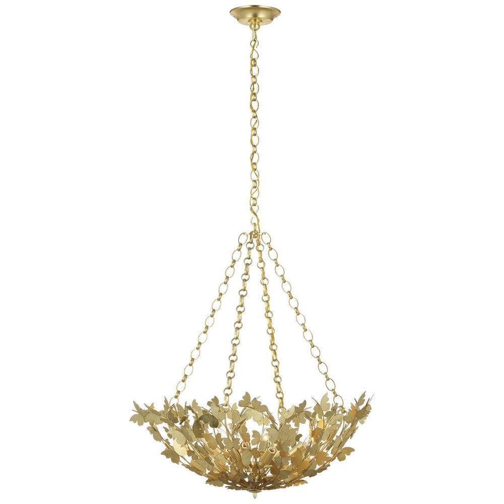 Visual Comfort Signature Farfalle Basket Chandelier in Gild