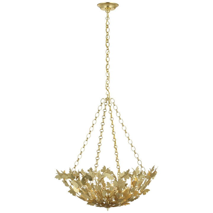 Visual Comfort Signature Farfalle Basket Chandelier in Gild
