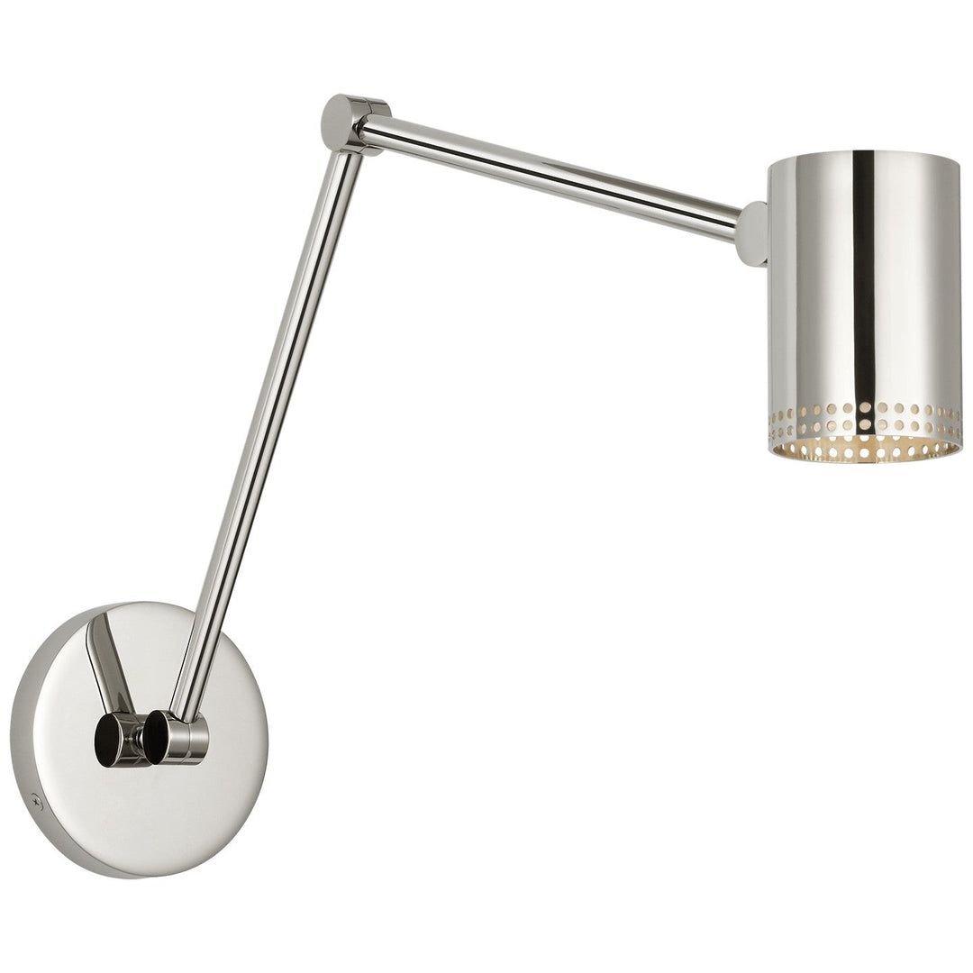 Visual Comfort Signature Precision Double Swing-arm Library Wall Light in Polished Nickel