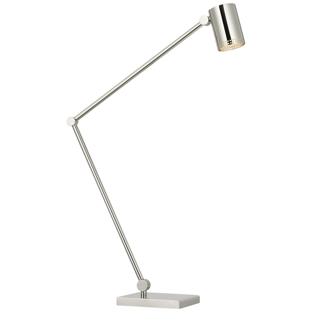 Visual Comfort Signature Precision Articulating Table Lamp in Polished Nickel