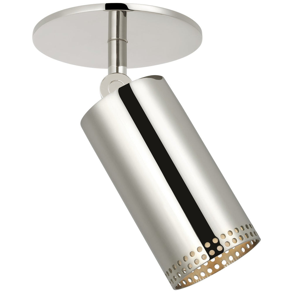 Visual Comfort Signature Precision Directional Semi Flush Ceiling Light in Polished Nickel