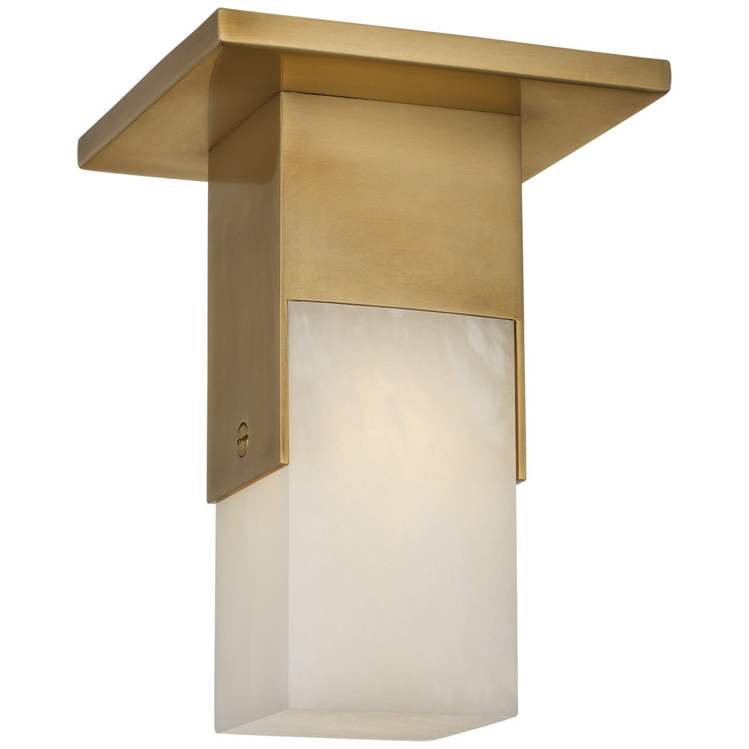 Visual Comfort Signature Covet Monopoint Ceiling Flush Light in Antique-Burnished Brass