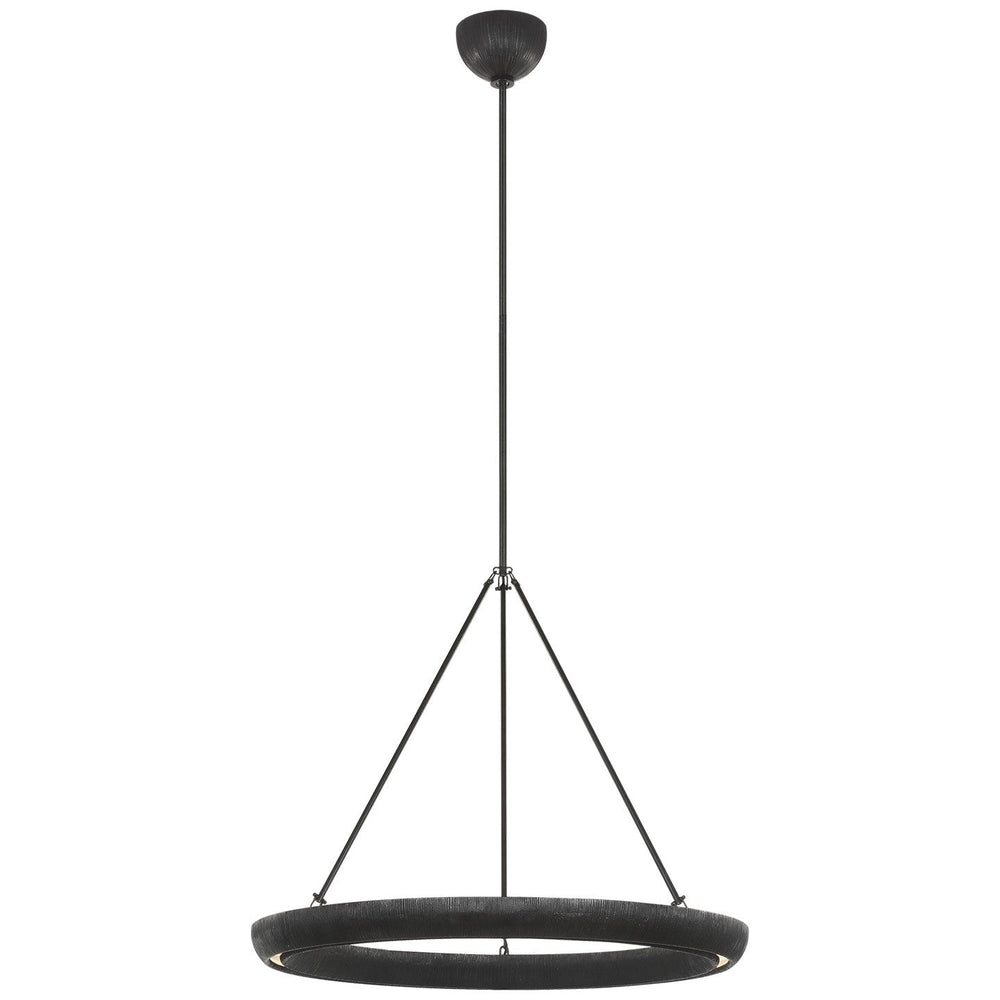 Visual Comfort Signature Utopia Ring Chandelier in Aged Iron
